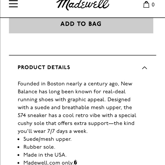 New Balance for Madewell / Pink & Gray Sneakers size 6.5 - Picture 6 of 9